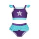 thumbnail image 1 of Trajes de baño para niñas pequeñas Princesa para niños pequeños Traje de baño de dos piezas para niños Conjunto de bikini 2023 Traje de baño de vacaciones de natación de verano 4T (Tag120) Gao Jinjia LED, 1 of 2
