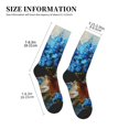 thumbnail image 3 of Rocae Mountain Blue Flowers Vase for Adult Socks Casual Athletic Stretchy Loose Socks for Women Men Non-Slip Middle Tube Socks, 3 of 7