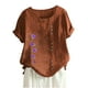 thumbnail image 1 of Camisetas de Manga Corta para Mujeres, Camiseta de Manga Corta Impresa Casual Hecha de 95% Poliéster 5% Spandex para Todas las Estaciones, Camisetas de Manga Corta para Mujeres, 1 of 3