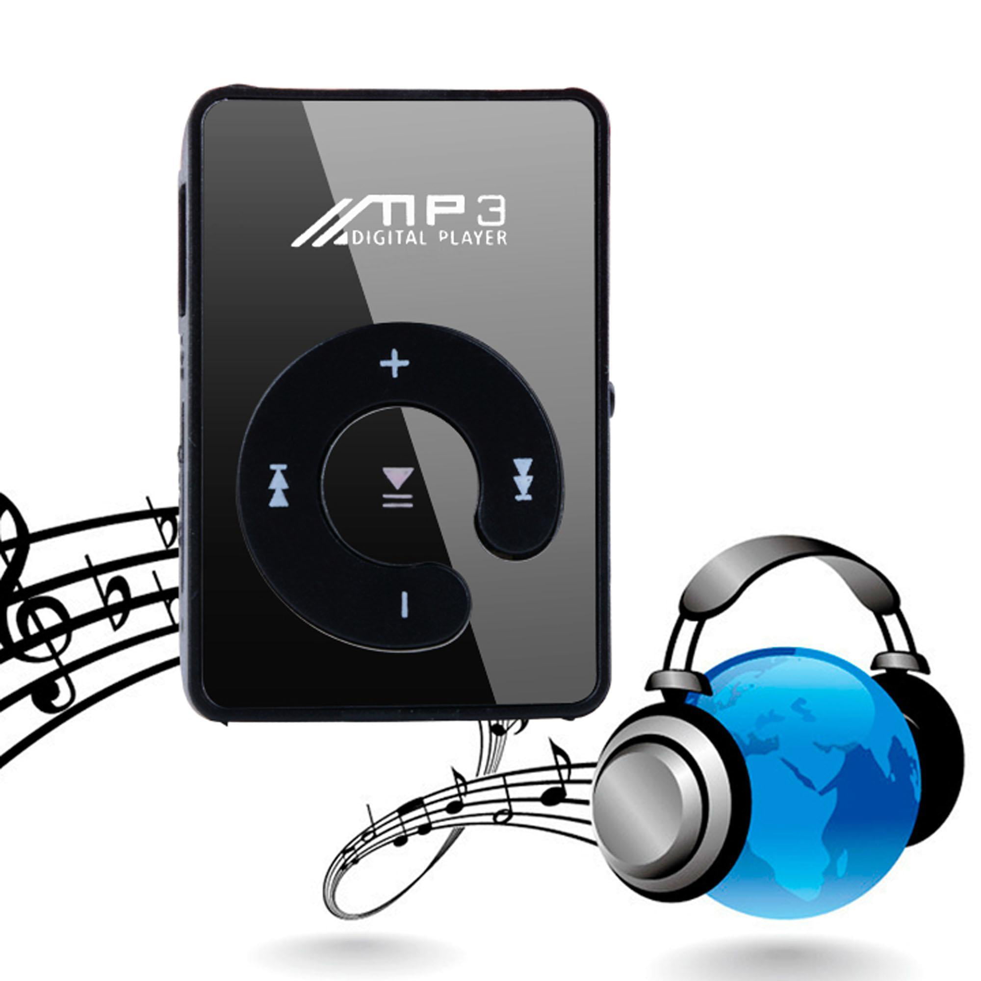 Stylish MP3 Music Player Mini Clip Specchio Rechargeable USB 2.0 ...