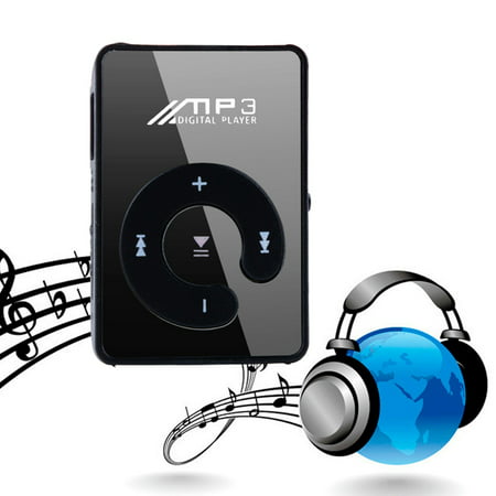 Stylish MP3 Music Player Mini Clip Specchio Rechargeable USB 2.0 Support  TF