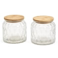 thumbnail image 2 of Mason Craft & More Set of 2 Glass Food Storage Canisters with Bamboo Wood Lids, 1 Liter, 2 of 4