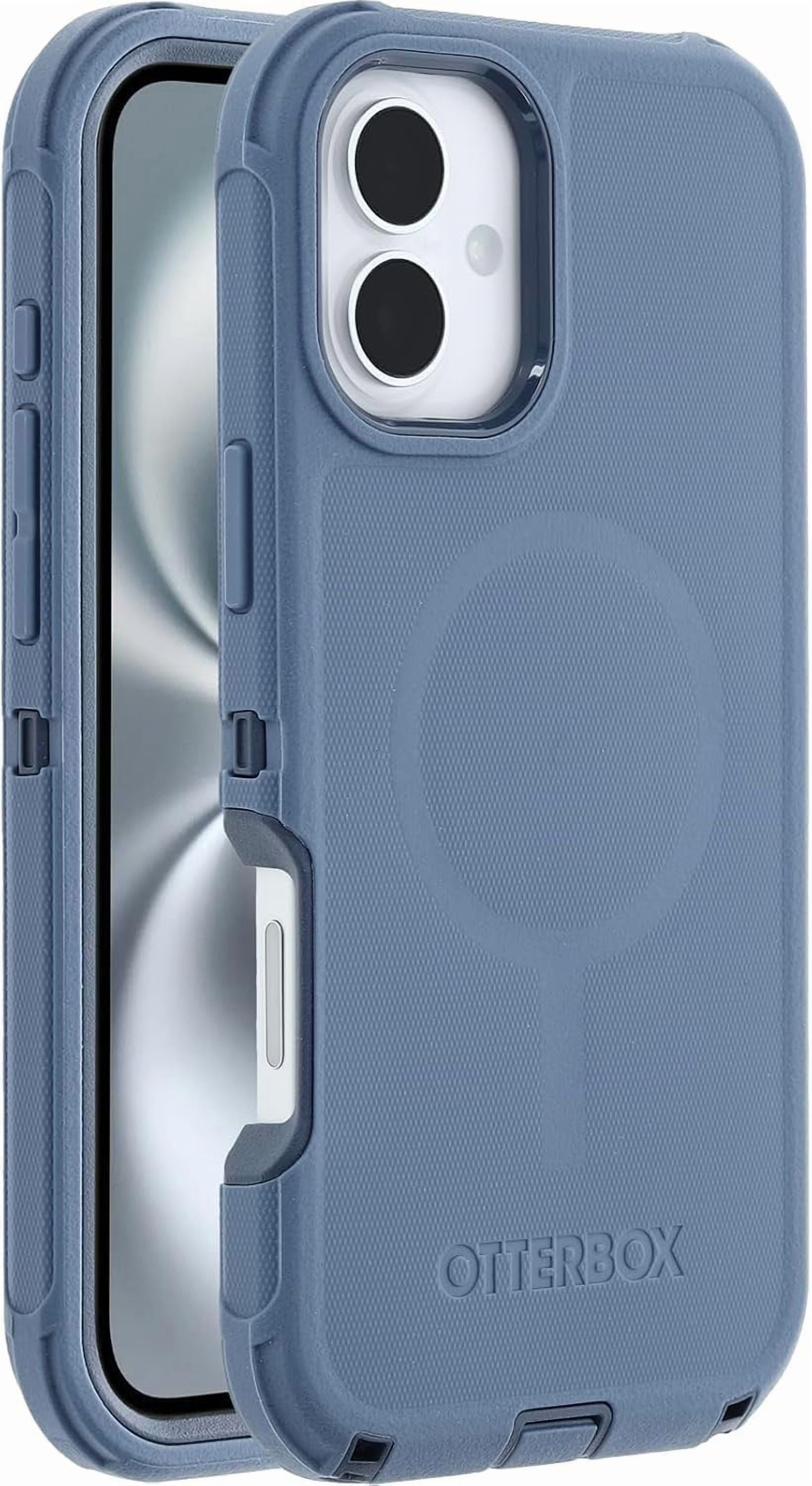 OtterBox iPhone 16 Plus (Only) - Defender Series MagSafe Case - Baby Blue Jeans (Blue) - Case Only - Built-in Magnets - Screenless - Rugged & Durable - with Port Protection - Non-Retail Packaging