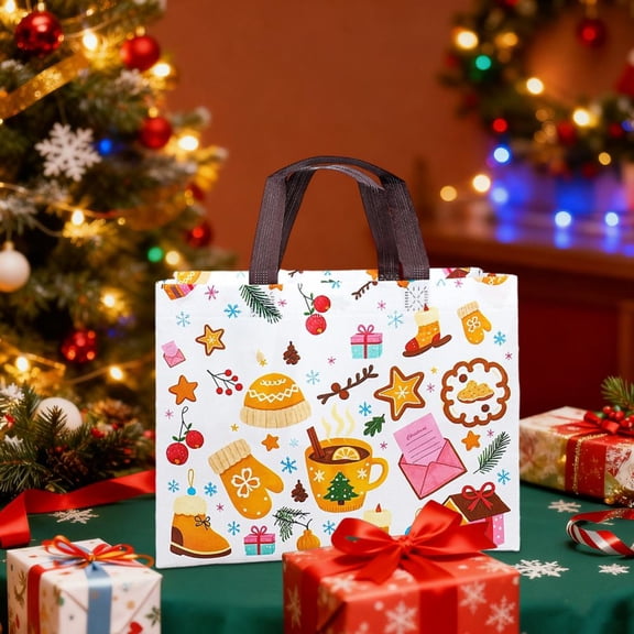 Feltree Christmas Gift Bags Large Reusable Non-Woven for Holiday Presents Party Decor and Storage
