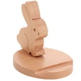 thumbnail image 2 of Wood Cellphone Holder Rabbit Tabletop Mobile Tablet Holder Bunny Wood Craft Ornament for Office, 2 of 8