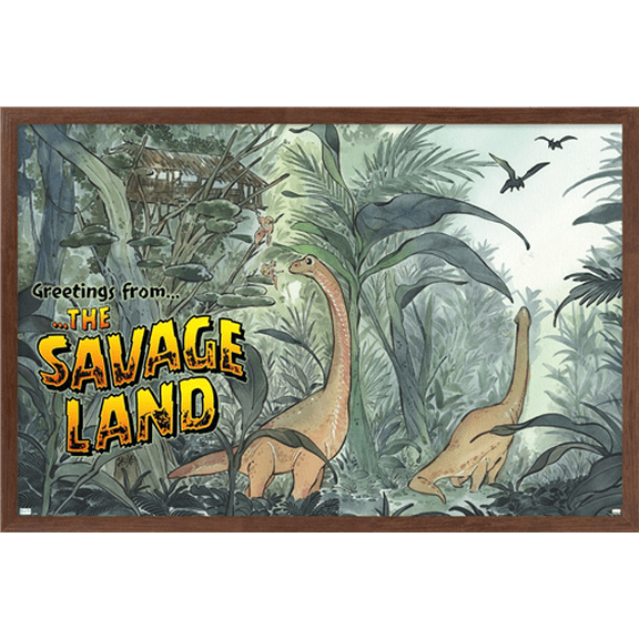 Marvel: Hero Lands - The Savage Land 2 Wall Poster, 22.375" x 34" Framed