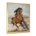 thumbnail image 2 of Designart 'A Brown Horse In The Race' Farmhouse Framed Art Print, 2 of 4