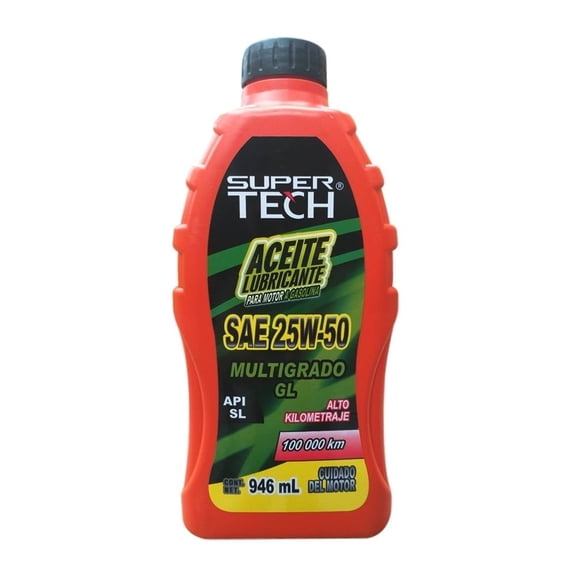 Aceite para Automóvil Super Tech 25W-50, 946 ml