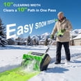 thumbnail image 6 of Electric Cordless Snow Shovel, 2X 4.0Ah/ 21V Battery | Snow Blower with Directional Plate & Adjustable Front Handle for Driveway Sidewalk, Steps, Patio (Charger Included), 6 of 8