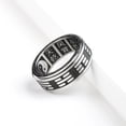 thumbnail image 4 of Qarigey Anillo giratorio Bagua moda Punk banda anillos ancho titanio acero joyería encanto boda hombres amante dedo accesorios Ropa, zapatos y accesorios Miscelánea  11 # Como se muestra Qarigey  AP016423-05, 4 of 6