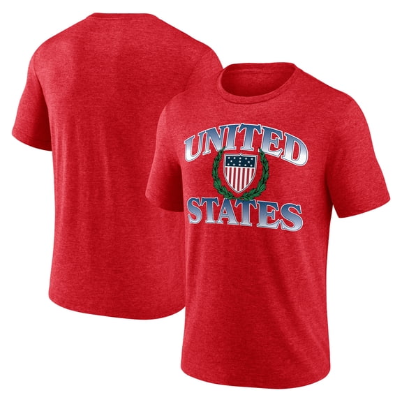 Men's Red Team USA Vintage Victory Tri-Blend T-Shirt