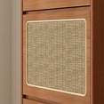 thumbnail image 3 of Rugerasy Shoe locker With 3 Flip Drawers, Entryway Free Standing Rattan Shoe Rack With Pegboard, Hidden Narrow Storage Shoe locker,For Hallway, 3 of 9