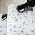 thumbnail image 3 of Ambesonne Spaceship Grommet Curtain, Galactic Doodles, 50" x 72", Royal Blue White, 3 of 6