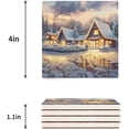 thumbnail image 3 of FMSHPON Merry Christmas Set of 8 Coaster for Drinks, Absorbent Ceramic Stone Coasters Cup Mat with Cork Base for Home Kitchen Room Coffee Table Bar Decor, 3 of 4