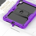 thumbnail image 4 of Allytech Case for iPad 10th Gen 10.9" 2022, Pencil Holder & Built-in Multi-Angle Kickstand & Shoulder Strap Hard PC Soft Silicone Hybrid Protective Case for iPad 10(A2696/ A2757/ A2777), Purple, 4 of 5