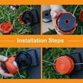 thumbnail image 5 of 8 Replacement Spool + 1 Spool Cap Compatible For Black & Decker GH750 / GH710 / GH700 Lawn Mower, DF-065-BKP / RC-065-P&905171, 5 of 5