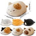 thumbnail image 2 of Soft Round Cat Plush Stuffed Animal, Fluffy Orange Sleeping Cat Plush Cushion, Oversized Cozy Animal Plush Decor for Sofa Bed & Holiday Gift, 2 of 6