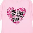 thumbnail image 4 of Inktastic In October We Wear Pink Breast Cancer Awareness Heart Boys or Girls Long Sleeve Toddler T-Shirt, 4 of 5