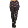 thumbnail image 3 of Saronite Plaid Graphic Printed Full Length High Waisted Leggings, (Women's Plus), 3 of 4