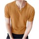 thumbnail image 1 of Camisas de Verano Casuales de Manga Corta de los Hombres Color Sólido V-Cuello Blusa de Fitness, 75% Poliéster 20% Rayón 5% Spandex, 1 of 6