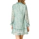 thumbnail image 3 of INSPIRE CHIC Vestido Floral Casual con Cuello de Lazo para Mujeres S Verde, 3 of 7