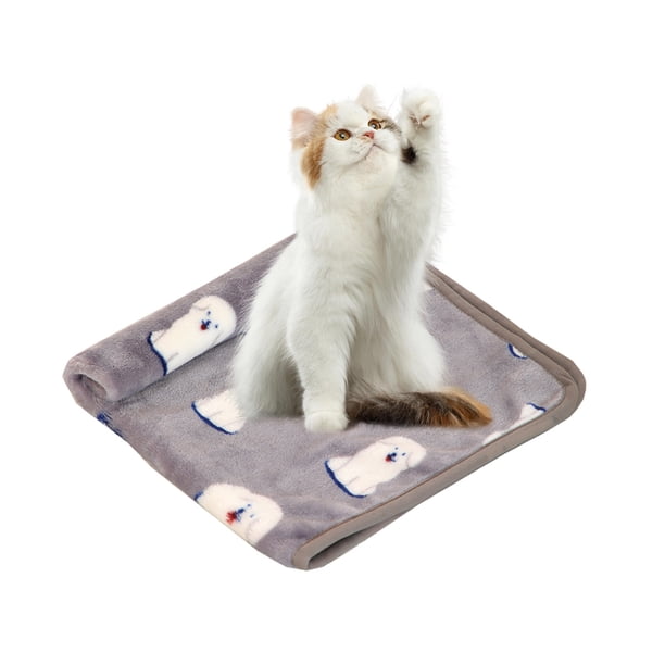 RKSTN Cat Bed Pet Blanket Light Grey Bichon L