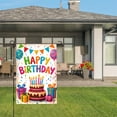 thumbnail image 3 of Amhnf Happy Birthday Cake Balloons And Gifts Garden Flag For Home Outdoor Garden Yard Decor 12x18 inch, 3 of 5