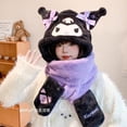 thumbnail image 5 of Guantes de bufanda de tres piezas, lindos y cálidos, a prueba de frío, de Sanrio, con forma de corazón para niña, de una pieza, con dibujos animados genuinos, 5 of 5