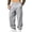 Gray, variant on Open Bottom Sweatpants Men Big and Tall Elastic Waist Drawstring Pants Pull on Sweat Pant Workout Fall Trouser with Pockets Gray M