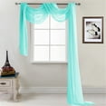 thumbnail image 3 of Cozeii Sheer Window Scarf Valance 50x216 Inch, Extra Long Elegant Swag Curtains for Windows Doorways Wedding Party Decor, Bed Canopy Sheer Curtain, Set of 1, 3 of 7