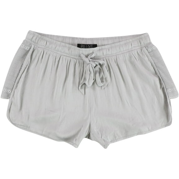 P.J. Salvage Womens Lace Mesh Inserts Pajama Shorts, Grey, Small