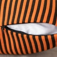 thumbnail image 3 of Throw Pillow Covers 20x20 - Decorative Pillows for Couch Set of 2 Rustic Linen Striped Cushion Cover Soft Large Pillowcase for Bedding Decor, Sofa, Outdoor Farmhouse Home Fall Orange Black, 3 of 6