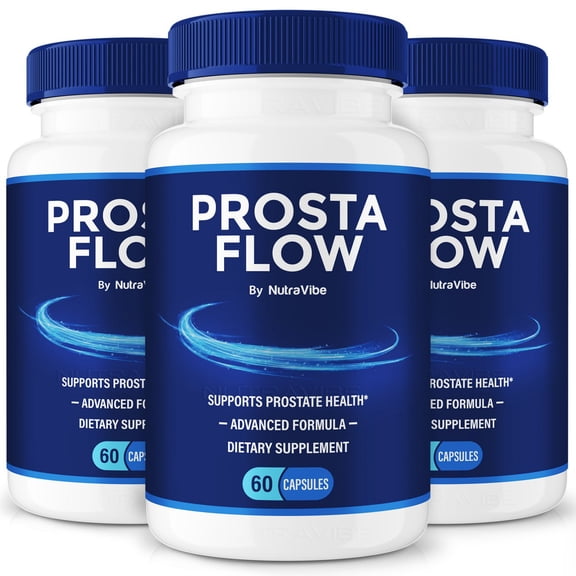 (3 Pack) Prosta Flow - Official ProstaFlow Pills For Prostate Heath, All Natural Formula To Support Control, Energy & Overall Well-Being, Review (180 Capsules)