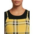 thumbnail image 4 of No Boundaries Juniors' Plaid Dress and Ribbed T-Shirt, 2-Piece Set, 4 of 5