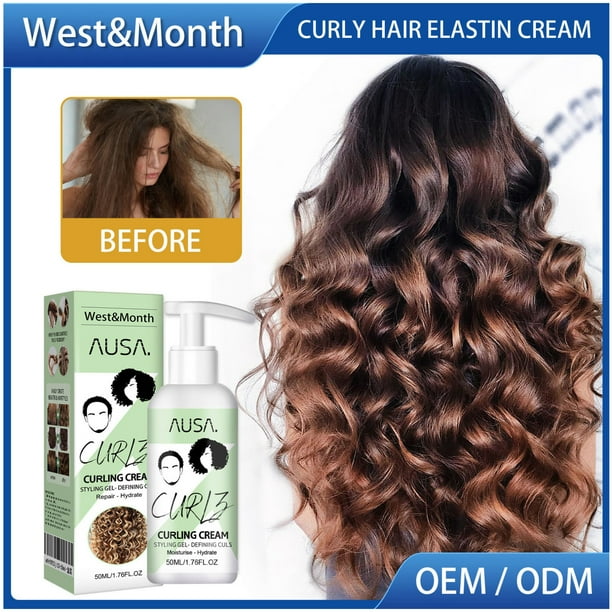 Fiudx Elastina para Cabello Rizado, Crema Definidora de Ondas, Gel Protector Contra Roturas, Fórmula Proteica Nutritiva, Rizos con Cuerpo, Opción de Regalo de Moda