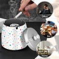 thumbnail image 4 of Yayeee Ashtray with Lid for Cigarette Smokeless Stainless Steel Home Ash Holder, White Retro Pattern, 4 of 7
