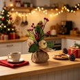 thumbnail image 3 of Mini Artificial Tabletop Christmas Plant Ornament, Compact Holiday Centerpiece Decor, Tiny Faux Greenery Display for Mantel Shelf Coffee Table Indoor Winter Xmas Home Furnishing, 3 of 7