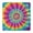Rainbow Tie Dye-3, variant on Rainbow Tie Dye Mandala Pattern Square Fitted Tablecloth with Elastic Edge,Square Table Cover,Washable Elastic Table Cover for Home Kitchen Party Decor 34"x34"