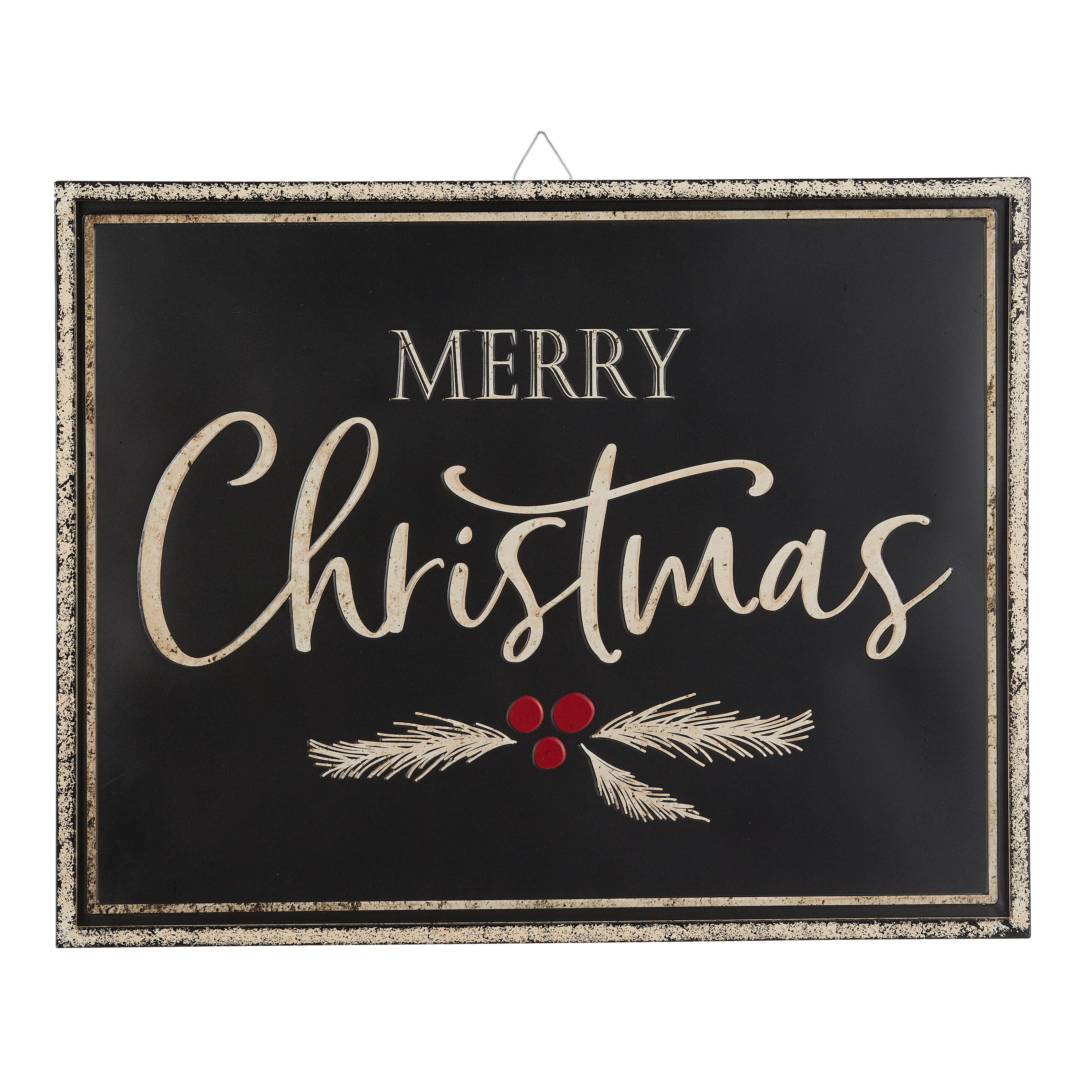 Holiday Time Indoor/Outdoor Decoration Holiday Iron Message Sign