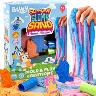 Play Sand Kit - 32 PC Sand Toy Set 3.3lbs Magic Sand, Molds & Tools Blue