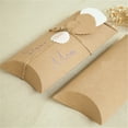 thumbnail image 4 of 100pcs Kraft Paper Pillow Wedding Party Favor Boxes Candy Cake Sweet Bags, 4 of 5