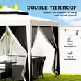 thumbnail image 4 of Outsunny 10'x10' Canopy Tent with Mesh Netting and Double Tier Roof, Cream, 4 of 10