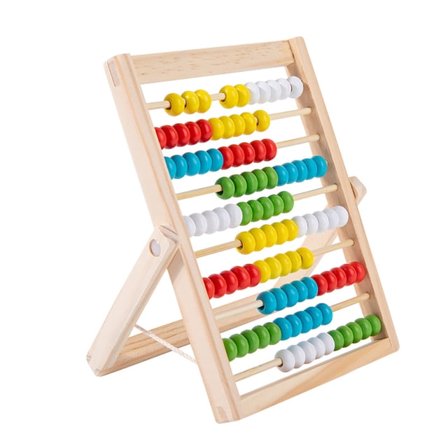 Jouet Éducatif de Comptage Abaque en Bois, Perle Arc-en-Ciel pour Enfants Math, Capacités de Raisonnement Mathématique et Spatial, Construction Robuste et Matériaux Sûrs pour Enfants, Maths Visuels
