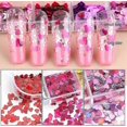 thumbnail image 3 of Pegatinas para decoración de uñas con forma de corazón en 3D, calcomanías con purpurina, lentejuelas para uñas con forma de corazón, suministros para uñas con brillo, copos para uñas de varios tamañ, 3 of 5