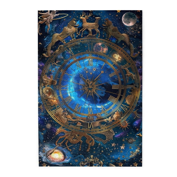 1000 PCS 1000 Pcs Jigsaw Puzzles Fantasy Star Astrolabe,Challenging Brain Exercise,Great For Relaxation And Display For Puzzle Enthusiast,Modern Art Star Astrolabe Wooden Puzzle As Home Decor