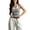 Grey, variant on Women Double Layered Cami Tank Top with Built in Bra Spaghetti Strap Workout Yoga Camisole Color Block Strappy Crop Tops Going Out(Black,M)