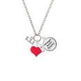 thumbnail image 2 of Delight Jewelry Silvertone Half Marathon - 13.1 - Red Heart Nurse Strong Zoe Necklace, 2 of 4