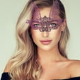 thumbnail image 5 of Unique Bargains 1 Pc Lace Long-Ear Bunny Half Face Party Mask for Masquerade Party Purple Lace, 5 of 5