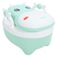 thumbnail image 2 of Inodoro para niños de plástico portátil para niños, bebés, niños pequeños, accesorios para bebés para el hogar, L, verde, 2 of 9