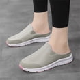 thumbnail image 2 of KaLI_store Womens Loafers Women's Slip on Loafer Shoes - Mesh Casual Ballet Flat Nurse Walking Sneakers Knit Round Toe Casual Low Wedge Memory Foam,Grey, 2 of 5